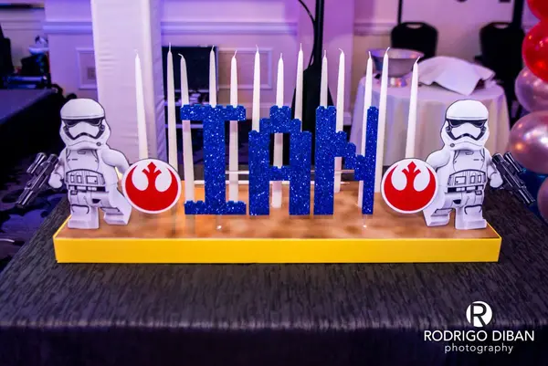 Lego Themed Candle Lighting Display