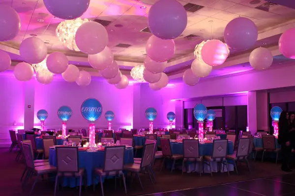 3' White Balloons on Ceiling