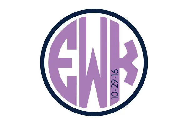 Bat Mitzvah Monogram Logo