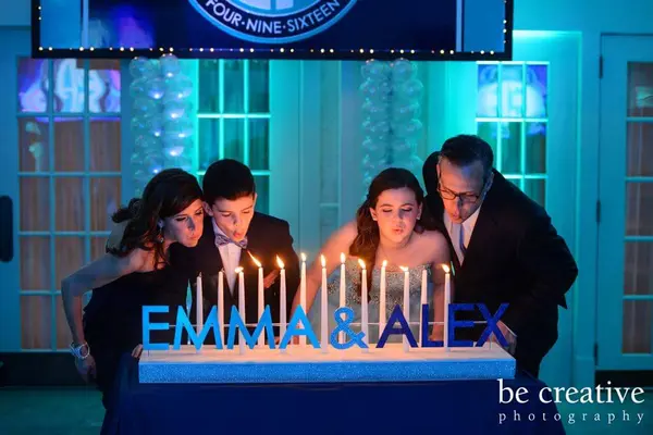 B'nai Mitzvah Candle Lighting Display