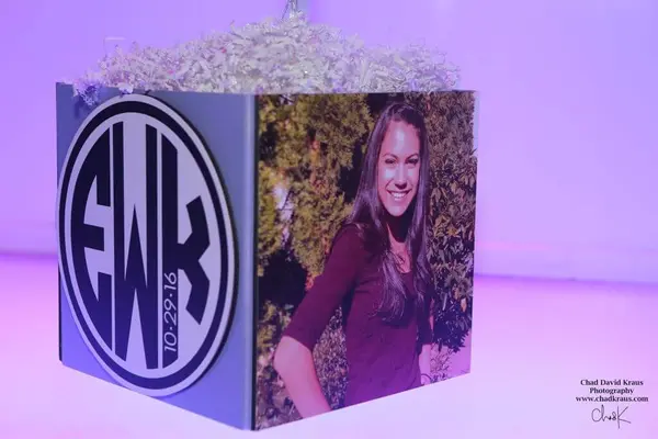 Bat Mitzvah Photo Cube Centerpiece
