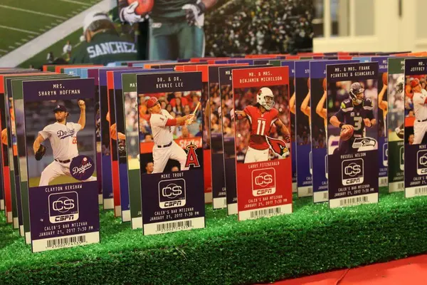 Sports Ticket Place Cards