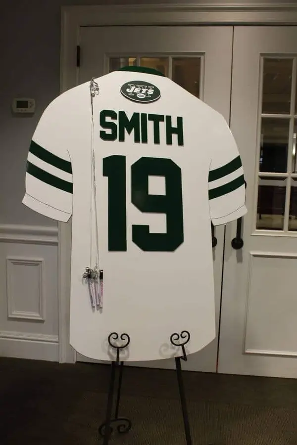 Jets Jersey Sign in Board