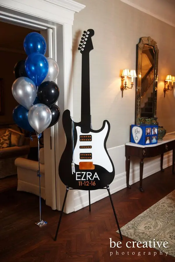 Guitar Shaped Sign in Board