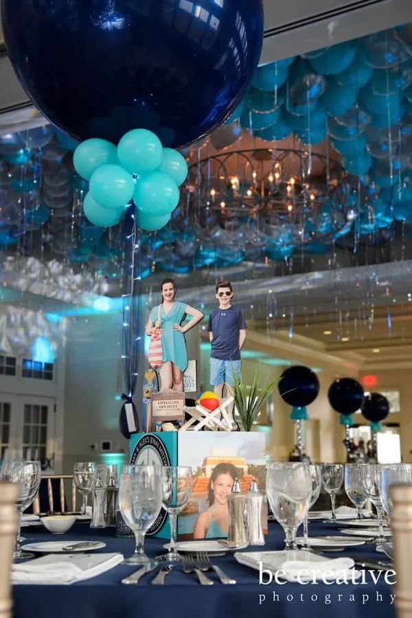 Beach Themed Bnai Mitzvah Centerpiece