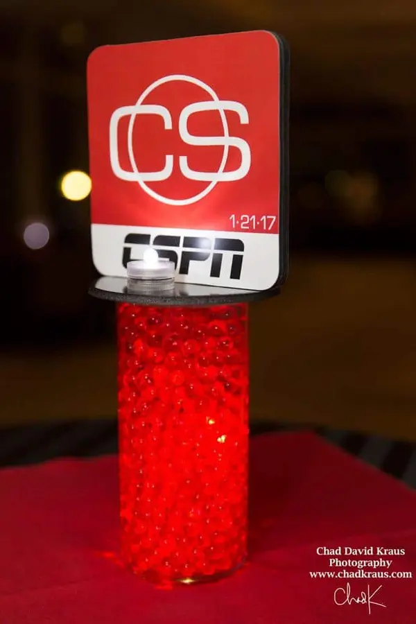 Sports Themed Lounge Centerpiece