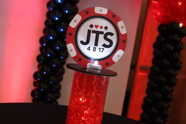 Casino Themed Lounge Centerpiece