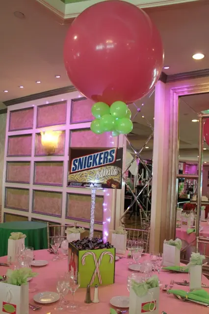 Candy Themed Photo Cube Centerpiece