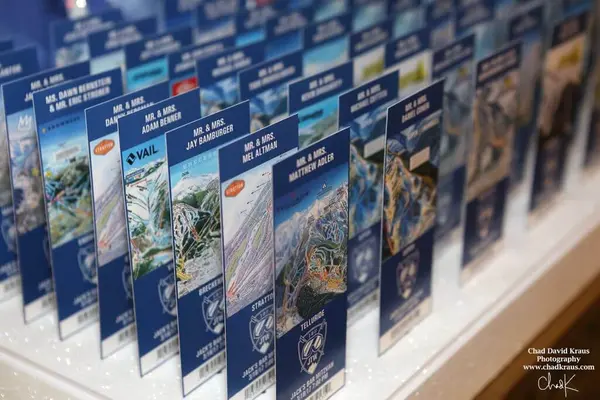 Ski Ticket Place Cards