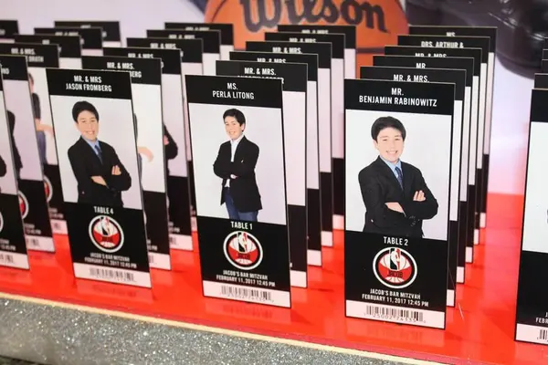 Bar Mitzvah Ticket Place Cards