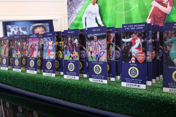 Soccer Ticket Place Cards
