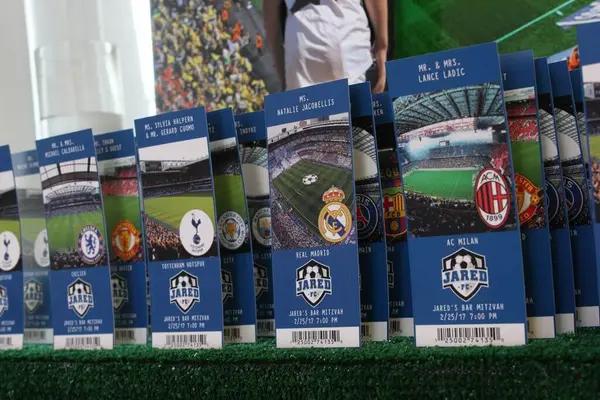 Soccer Ticket Place Cards