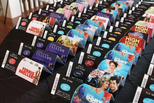 Movie Ticket Place Cards
