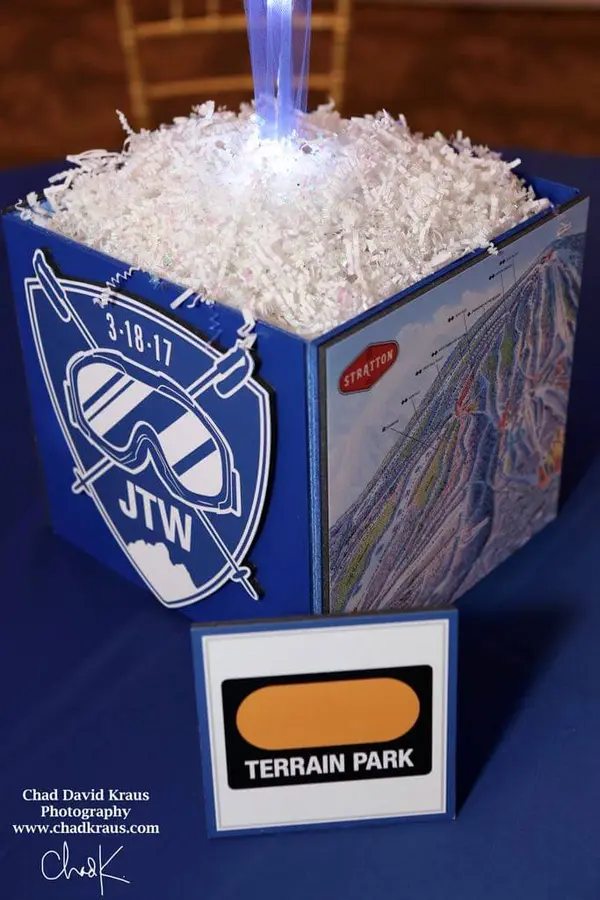 Ski Themed Photo Cube