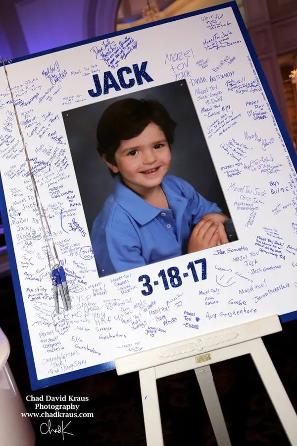 Bar Mitzvah Photo Sign in Board
