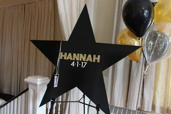Star Shaped Sign in Board