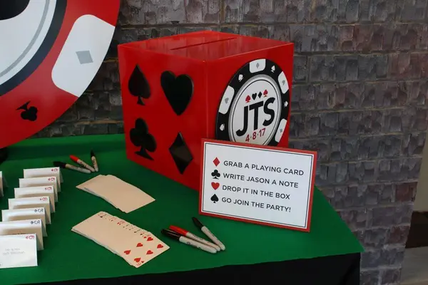 Casino Themed Sign in Box