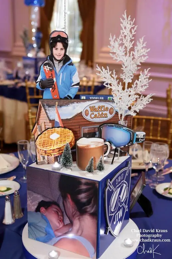 Ski Themed Centerpiece