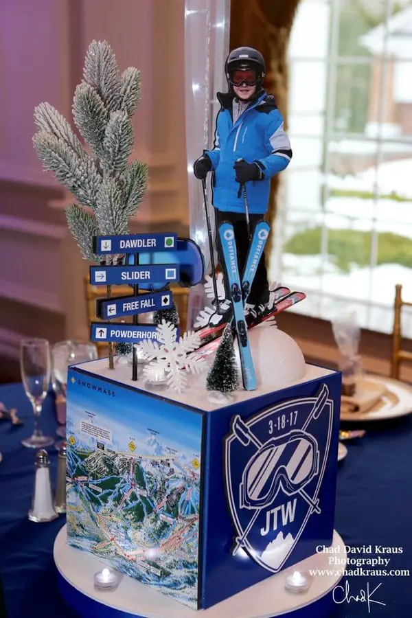 Ski Themed Centerpiece