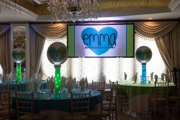 Watercolor Themed Logo Backdrop
