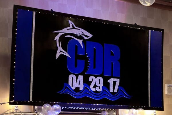 Shark Themed Logo Backdrop