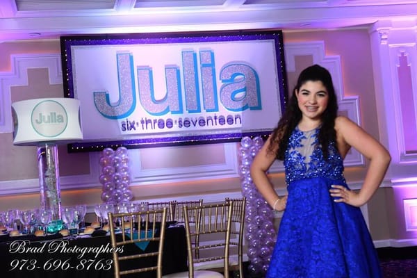 Bat Mitzvah Logo Backdrop
