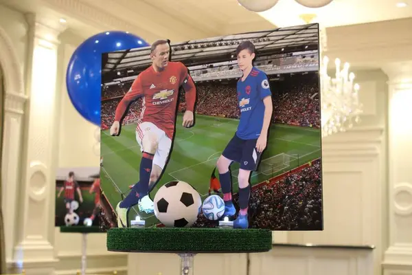 Soccer Themed Diorama Centerpiece