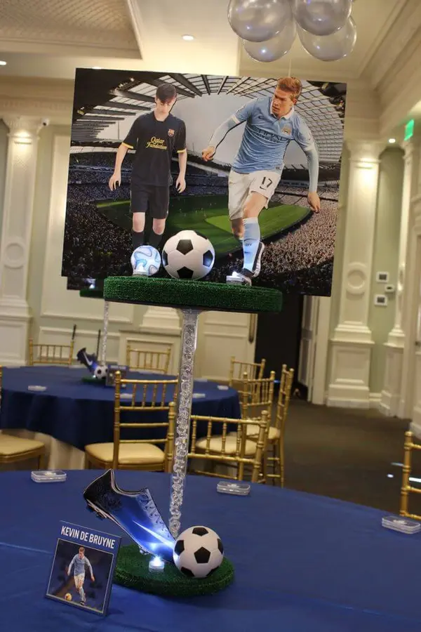 Soccer Themed Diorama Centerpiece