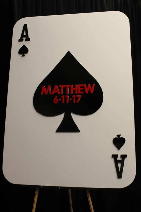 Jumbo Playing Card Sign in Board