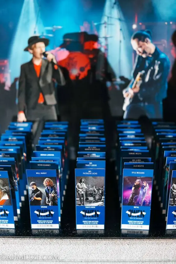 Music Themed Ticket Place Cards