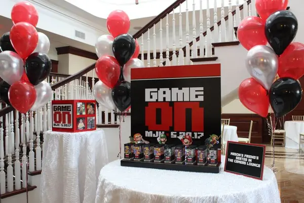 Video Game Themed Place Card Display