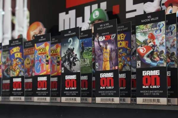 Video Game Ticket Place Cards