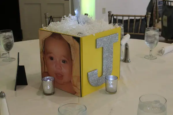 Bar Mitzvah Cube Centerpiece