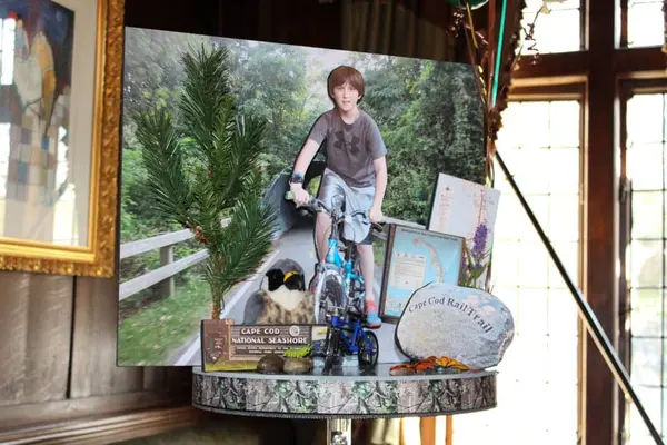Bicycling Themed Diorama Centerpiece