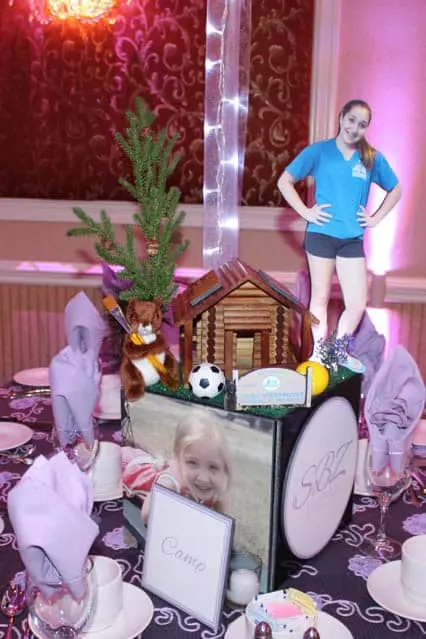 Camp Themed Photo Cube Centerpiece
