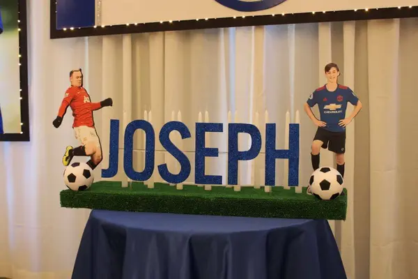 Soccer Themed Candle Lighting Display