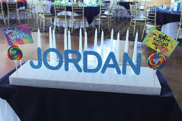 Candy Themed Candle Lighting Display