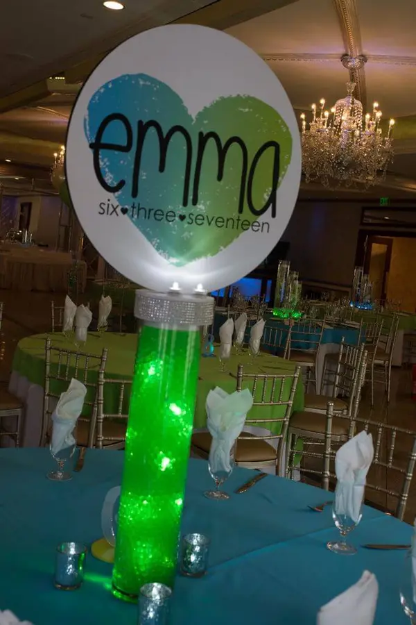 LED Aqua Gem Centerpiece