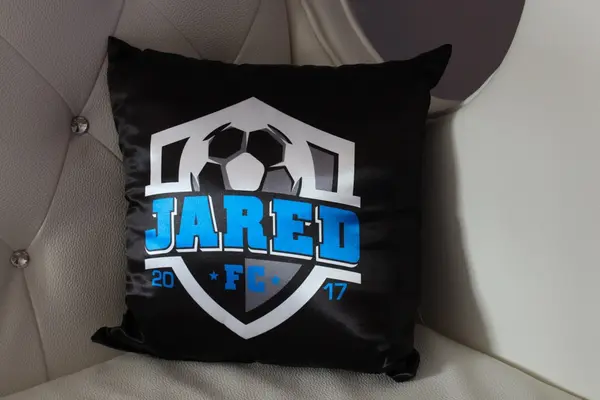 Soccer Themed Logo Pillow