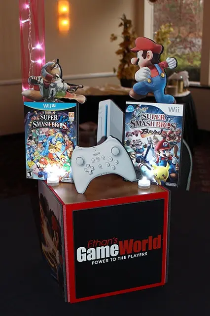 Video Game Themed Photo Cube Centerpiece