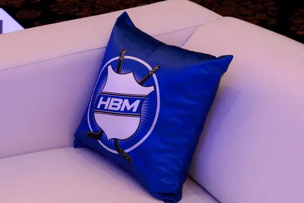 Hockey Themed Logo Pillow