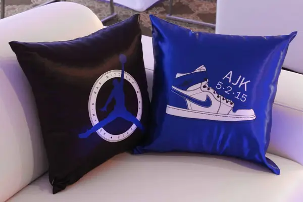 Sneaker Themed Logo Pillows