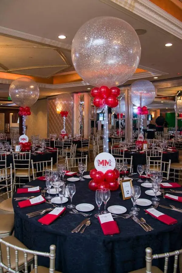Red & Silver Sparkle Balloon