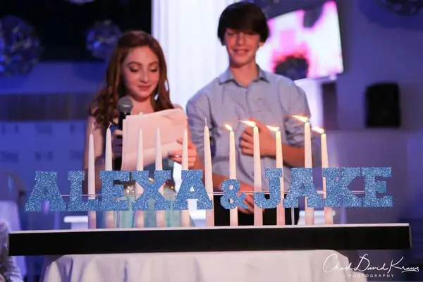 B'nai Mitzvah Candle Lighting Display
