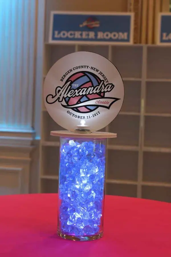 Softball Themed Mini Centerpiece