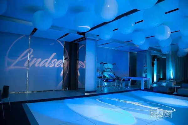 Turquoise LED Uplighting