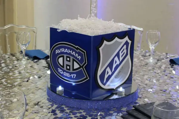 Hockey Themed Photo Cube