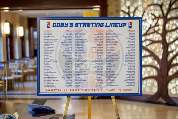 Basketball Themed Seating Chart