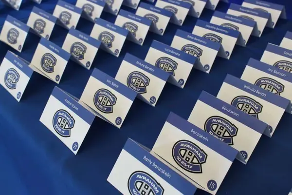 Hockey Logo Place Cards