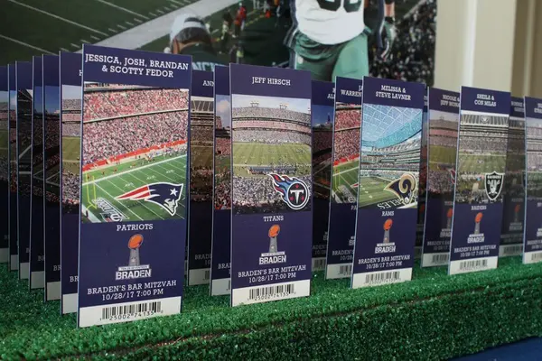 Football Ticket Place Cards